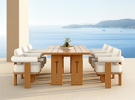 Luxury Teak Outdoor Dining Set KMD18003