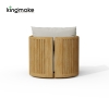 luxury teak amalfi collection outdoor single sofa