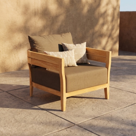 Cima Collection Teak Outdoor Single Sofa