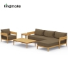 Cima Collection Teak Outdoor Modular Sofa 