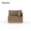 Laguna Collection Teak Modular Outdoor Sectional Sofa with Hand-Woven Rope