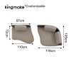 Modern Woven Rope Modular Outdoor Sofa Set with Teak Wood Frame