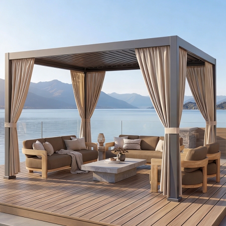 Modern Adjustable Aluminum Pergola KM18039-1