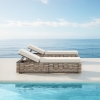 Aluminum Rattan Woven Sun Lounger KMD18004