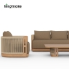 Laguna Collection Teak Outdoor Sofa Set with Hand-Woven Rope