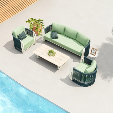 Modern Aluminum URound Collection Sofa KM18014