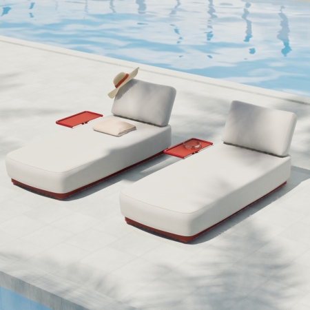 Modern Aluminum Afterglow Collection Sun Lounger KM18013L