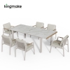 Cenxi Collection White Outdoor Dining Set 