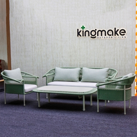 Contemporary Aluminum Woven Outdoor Sofa KM18022