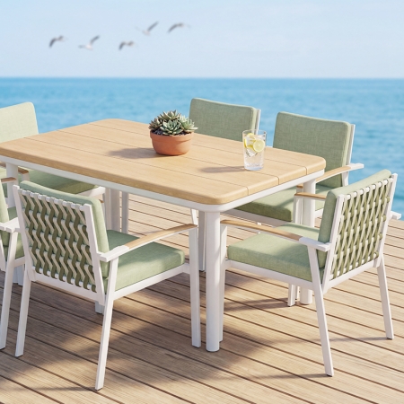 modern aluminum vintis collecton dining set
