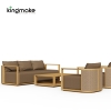 high-end maui cane collection sofa set