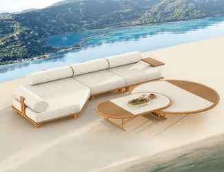 High-End Modular Teak Outdoor Sofa Set KMD18003