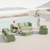 Aluminum Turquoise Series 4-Piece Outdoor Sofa Set KMD18006