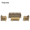 Modern Wood Grain Powder-Coated Aluminum Sofa KMD18024