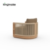 Laguna Collection Teak Outdoor Armchair with Hand-Woven Rope