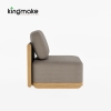 Modern Woven Rope Modular Outdoor Sofa Set with Teak Wood Frame