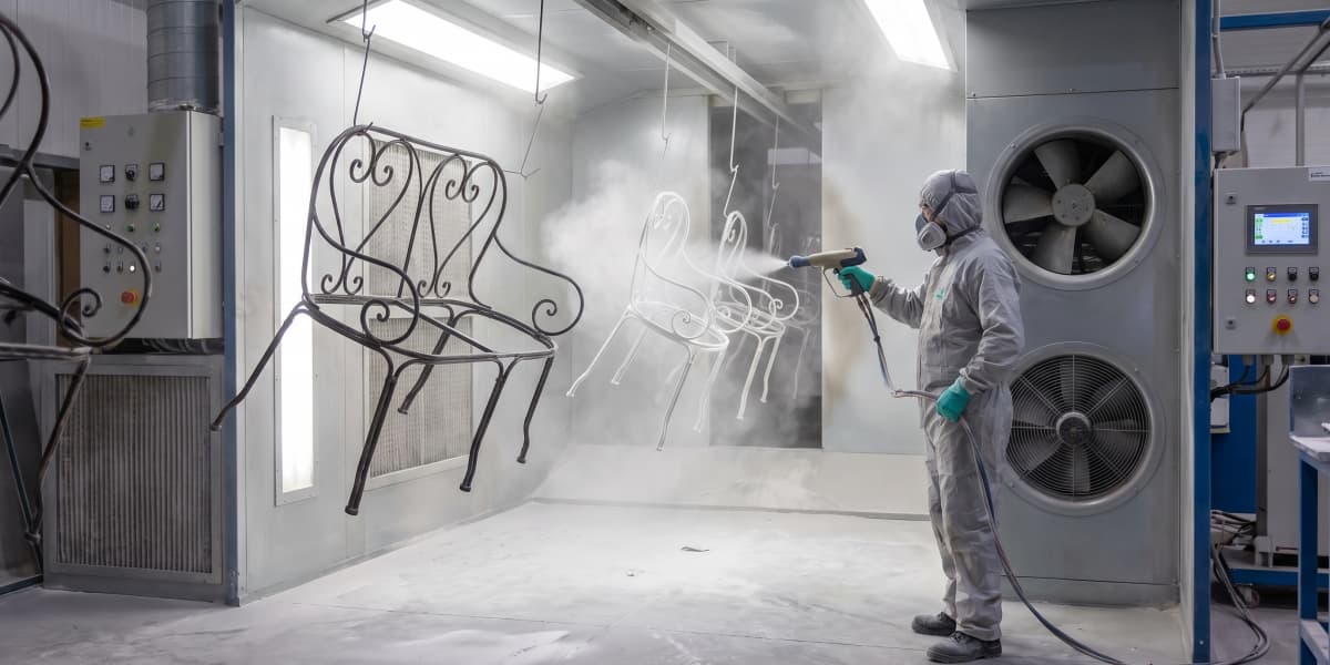 electrostatic-powder-coating-iron-furniture-process