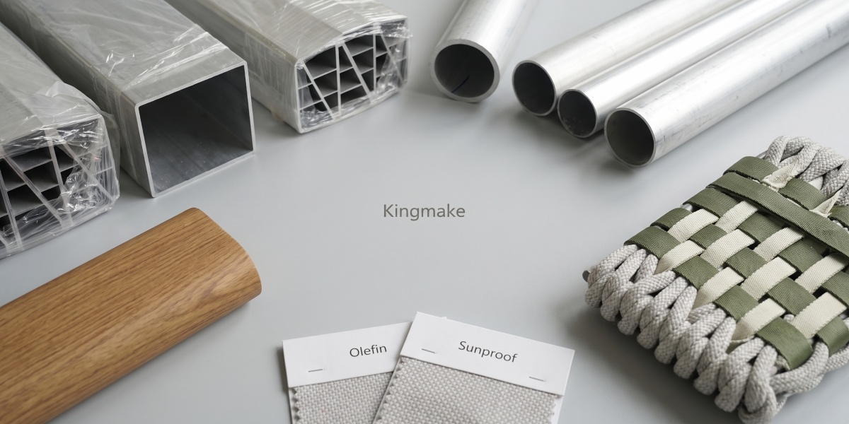 outdoor-deck-furniture-material-samples-aluminum-rope-fabric
